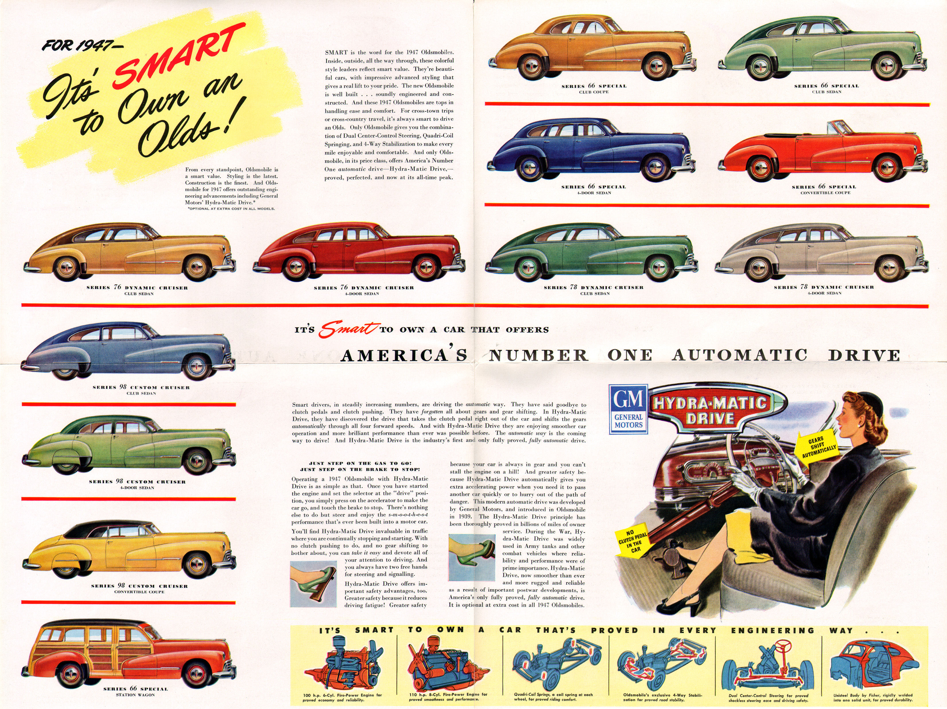 1947 Oldsmobile Motor Cars Foldout Page 4